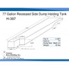 77 Gallon Side Dump RV Holding Tank | H-387