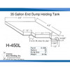 35 Gallon Side Dump RV Holding Tank | H-450L