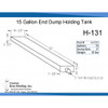 15 Gallon End Dump RV Holding Tank | H-131