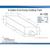 8 Gallon End Dump RV Holding Tank | H-135