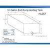 51 Gallon End Dump RV Holding Tank | H-257