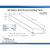 30 Gallon End Dump RV Holding Tank | H-270