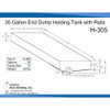 35 Gallon End Dump RV Holding Tank with Rails | H-305