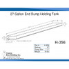 27 Gallon End Dump RV Holding Tank | H-356