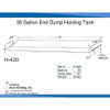 35 Gallon End Dump RV Holding Tank | H-420