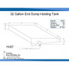 32 Gallon End Dump RV Holding Tank | H-67