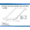 40 Gallon End Dump RV Holding Tank with Rails | H-383