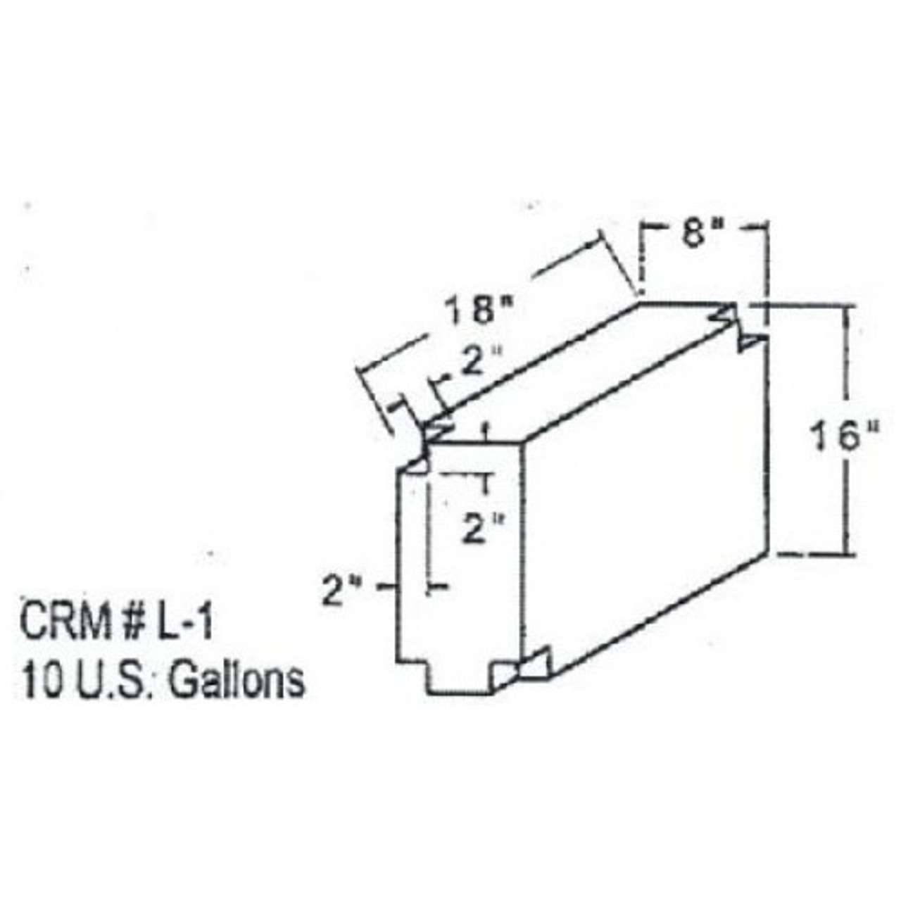 10 Gallon Rectangle Poly Tank