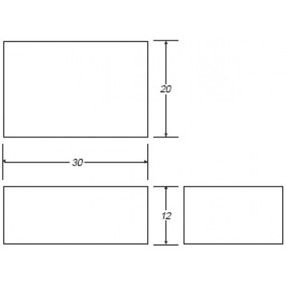 30 Gallon Rectangle Plastic Tank | B157