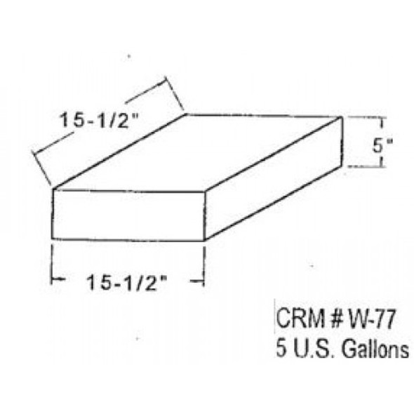 5 Gallon Rectangle Plastic Tank | W-77