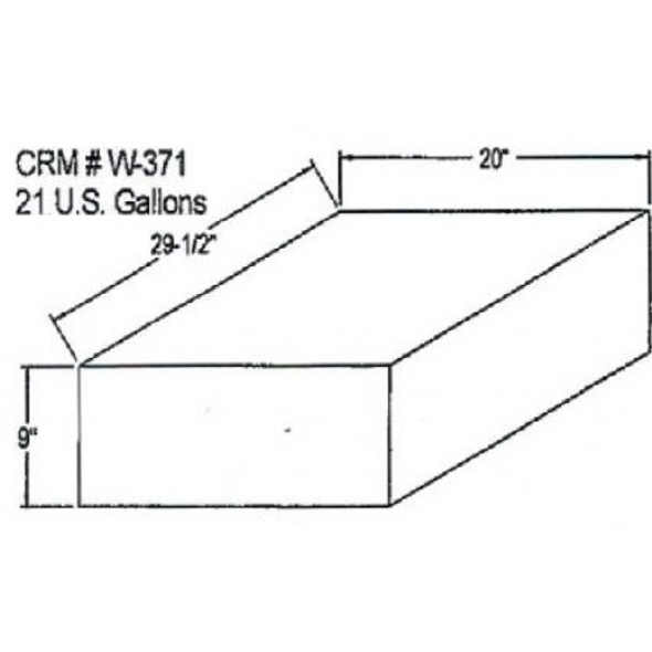 Trionic 50 Gallon Marine and RV Water or Waste Holding Tank - TRI-WH-2050-2