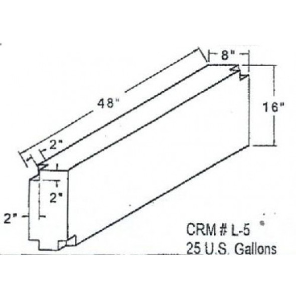 25 Gallon Rectangle Plastic Tank | L-5