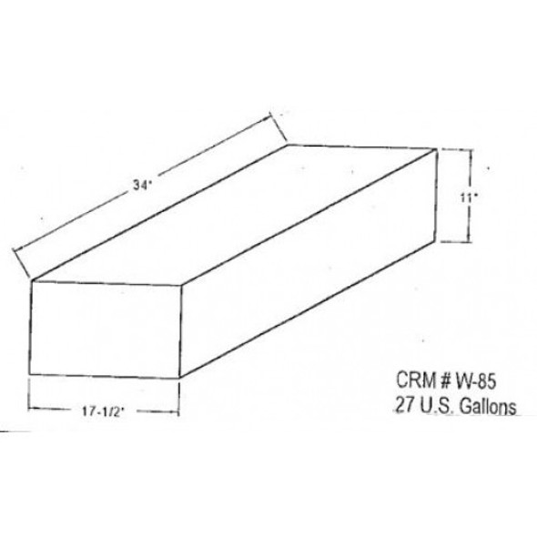 27 Gallon Rectangle Plastic Tank | W-85