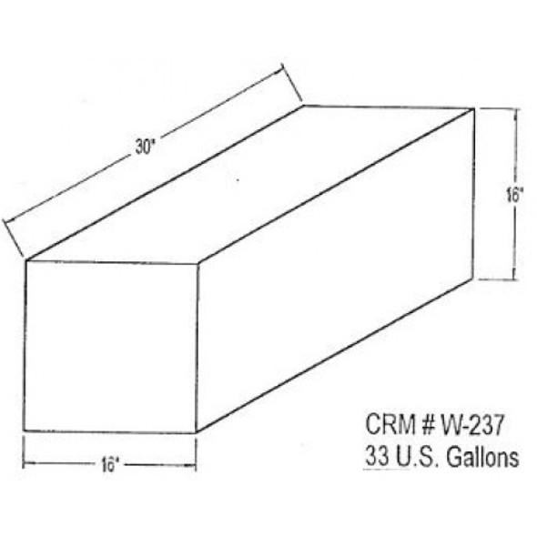 33 Gallon Rectangle Plastic Tank | W-237