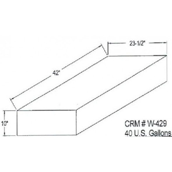 40 Gallon Rectangle Plastic Tank | W-429