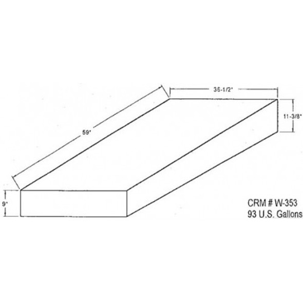 93 Gallon Wedge Shaped Water Tank | W-353