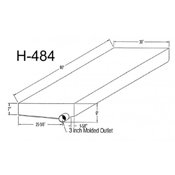 56 Gallon End Dump RV Holding Tank | H-484