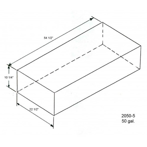 50 Gallon Water or Waste Holding Tank | TRI-WH-2050-5