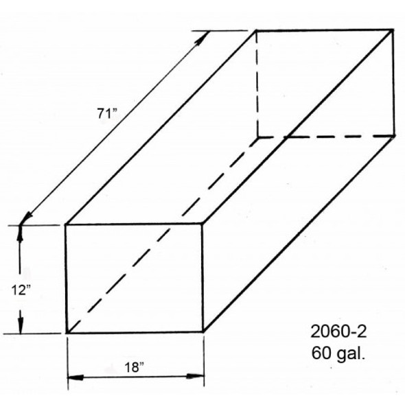 60 Gallon Water or Waste Holding Tank | TRI-WH-2060-2