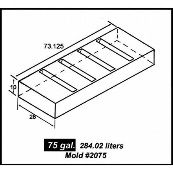 75 Gallon Water or Waste Holding Tank | TRI-WH-2075