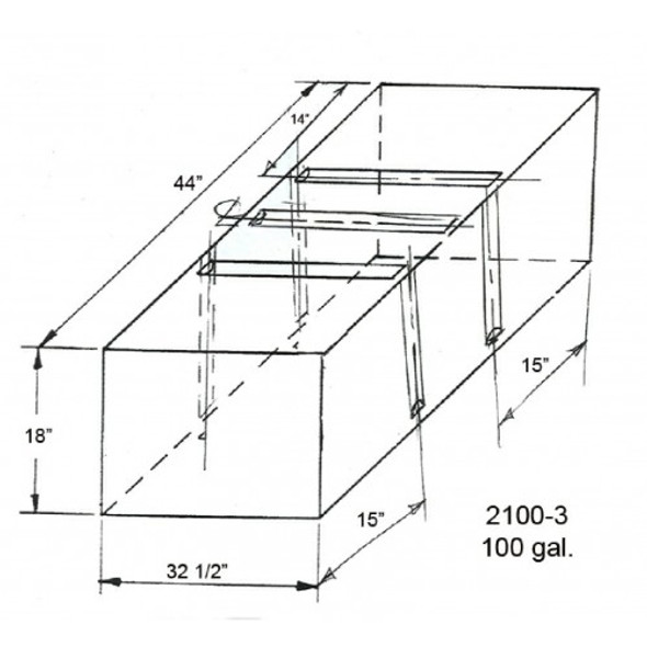 Trionic 50 Gallon Marine and RV Water or Waste Holding Tank - TRI