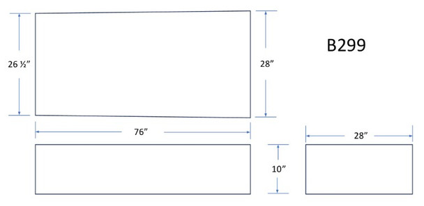 80 Gallon Rectangle Plastic Tank | B299