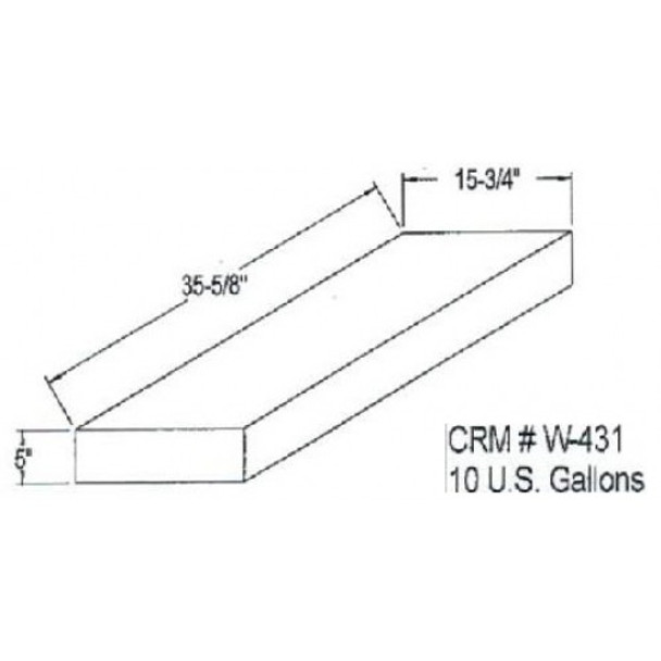 10 Gallon Rectangle Plastic Tank | W-431