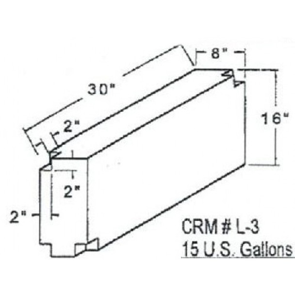 15 Gallon Rectangle Plastic Tank | L-3