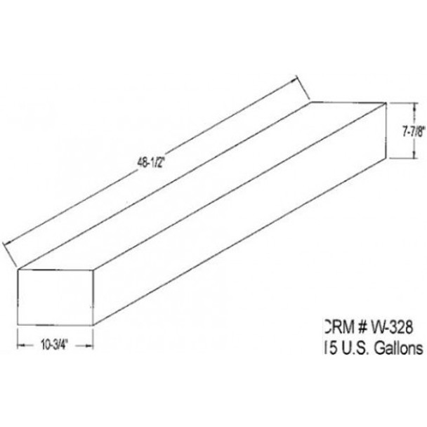 15 Gallon Rectangle Plastic Tank | W-328-OR