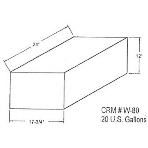 20 Gallon Rectangle Plastic Tank | W-80