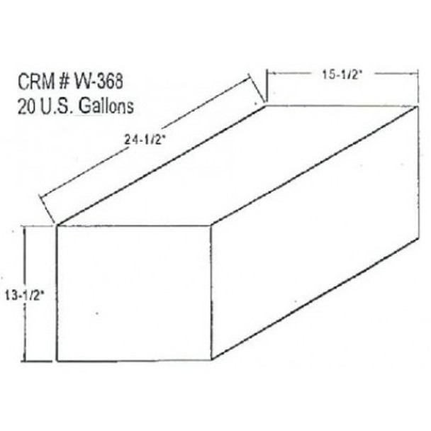 20 Gallon Rectangle Plastic Tank | W-368