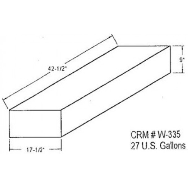 27 Gallon Rectangle Plastic Tank | W-335-OR