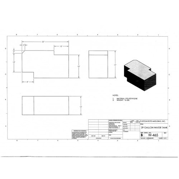 29 Gallon Rectangle Plastic Tank | W-465