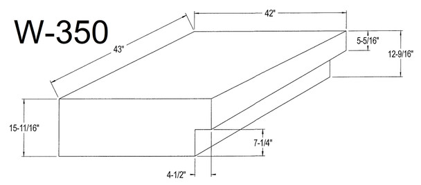 100 Gallon Wedge Shaped Water Tank | W-350