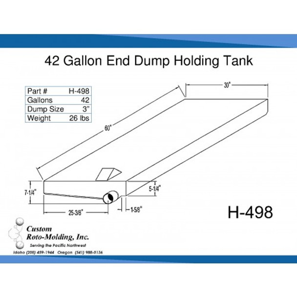 42 Gallon End Dump RV Holding Tank | H-498