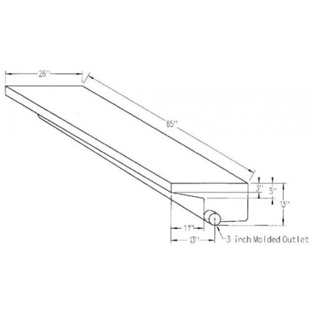 26 Gallon End Dump RV Holding Tank | H-560