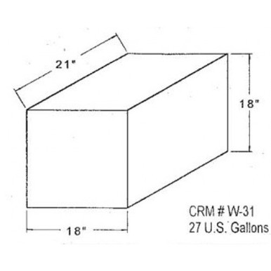 27 Gallon Rectangle Poly Tank