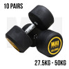 MA1 Commercial Rubber Dumbbells Set