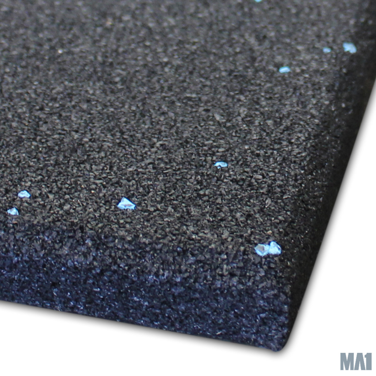 15mm Rubber Gym Flooring Black with Blue Specks MA1 Aus