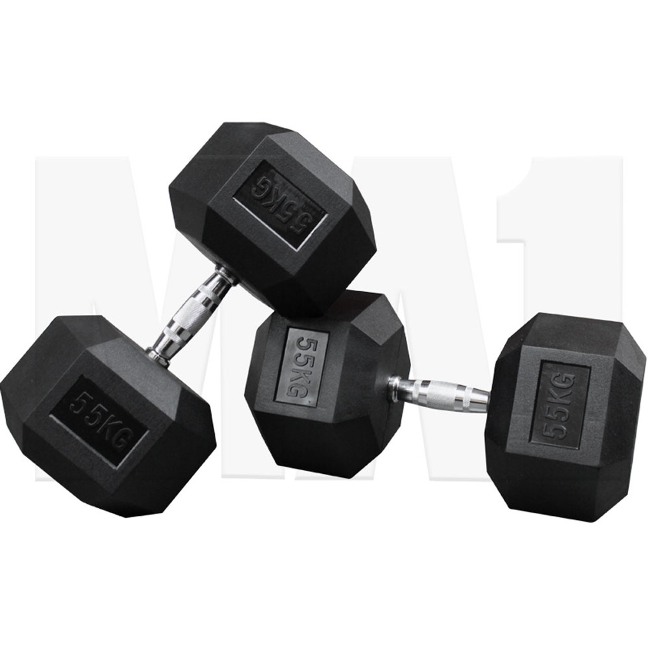 rubber hex dumbbells