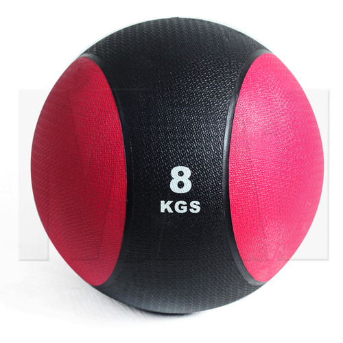 8kg Rubber Medicine Ball - Pink