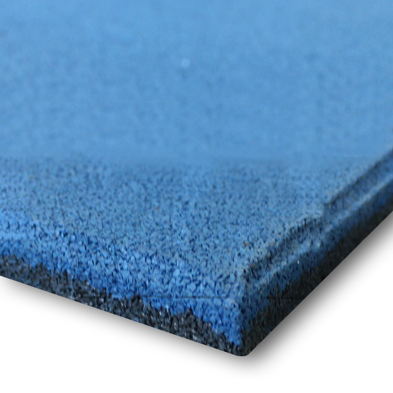 MA1 Premium Rubber Gym Mat - 1m x 1m x 15mm - Solid Blue 