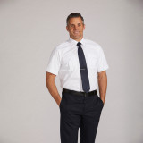 Men's Pilot Shirt, Short-Sleeve, White 