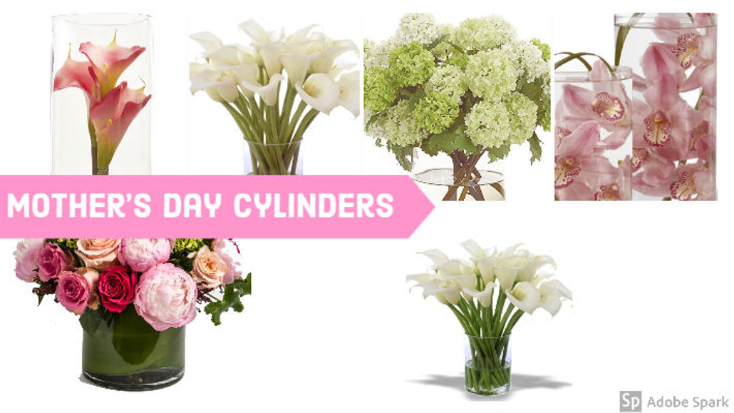 Mother's Day Inspiration - Simple Arrangements from Cylinder Vases