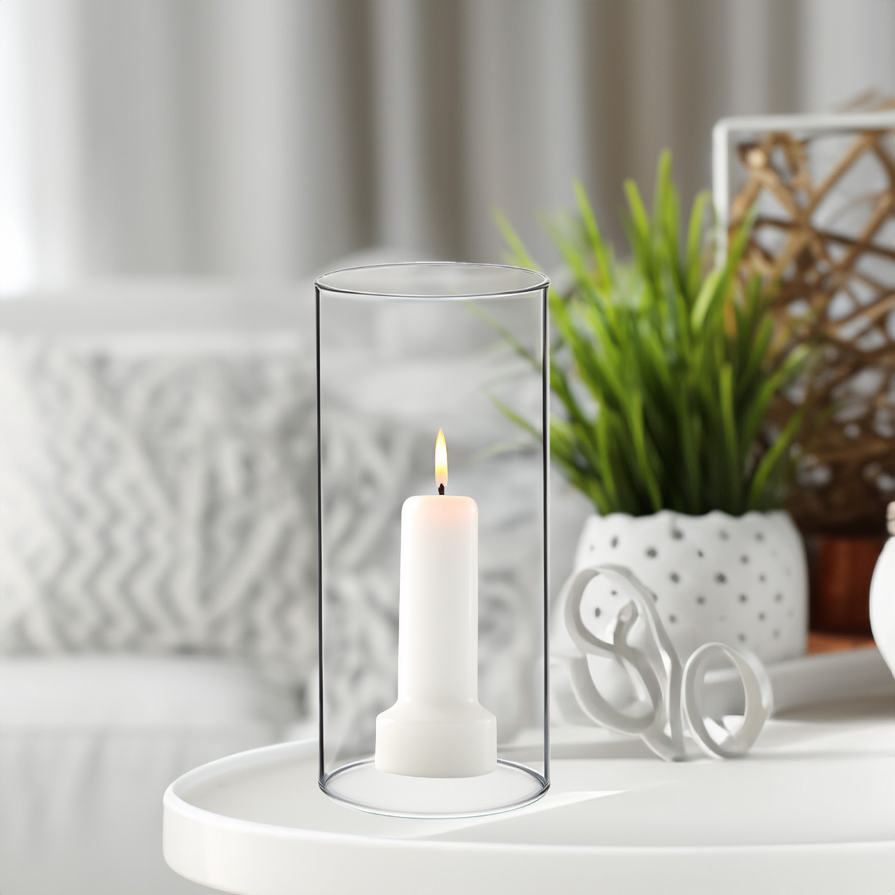 HST3510 - Clear Hurricane Candle Shade Chimney Tube [No Bottom
