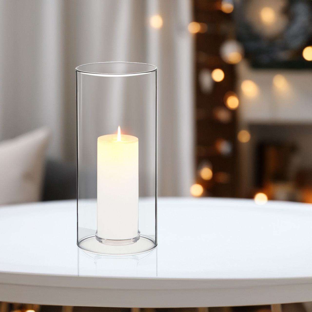 HST3510 - Clear Hurricane Candle Shade Chimney Tube [No Bottom