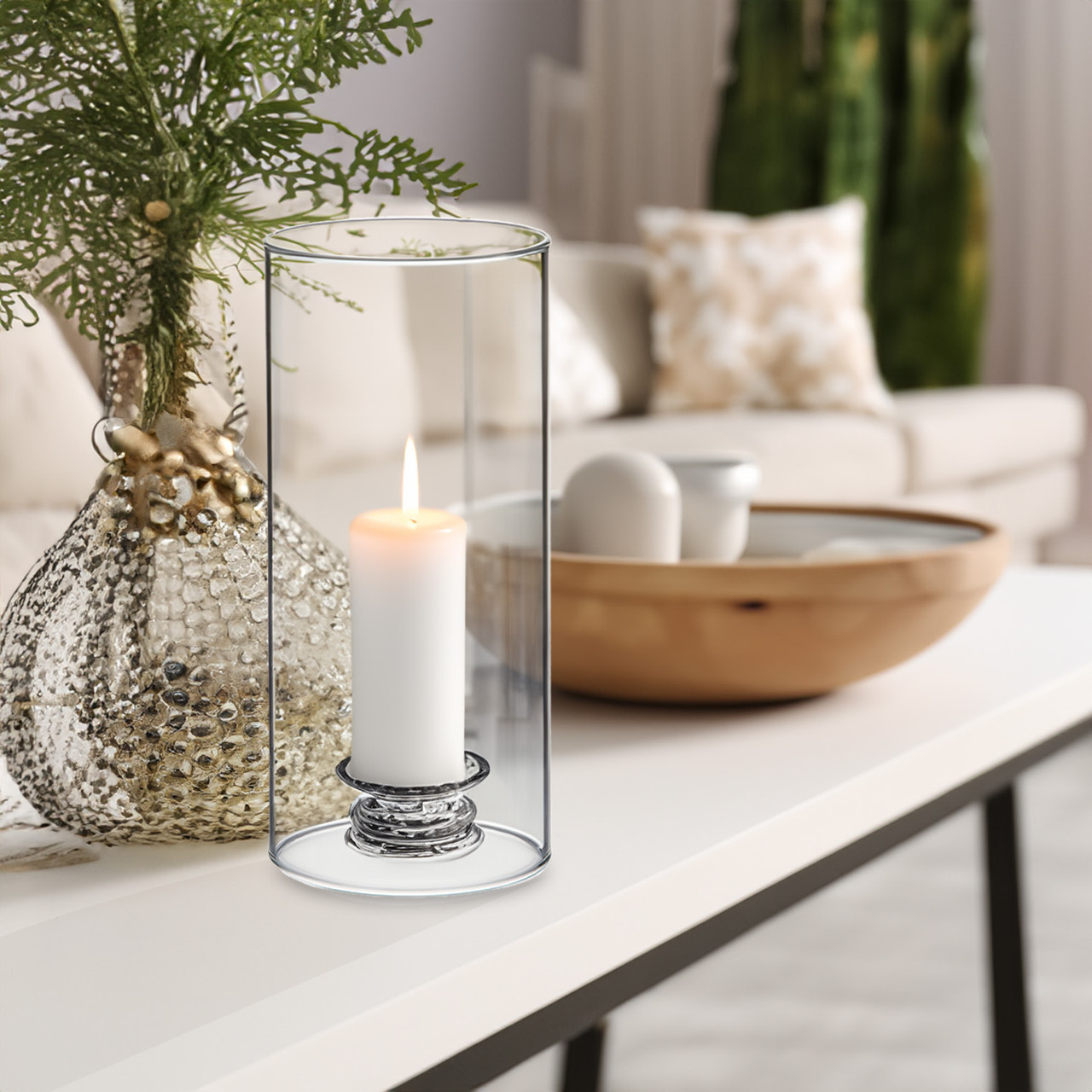 HST3510 - Clear Hurricane Candle Shade Chimney Tube [No Bottom