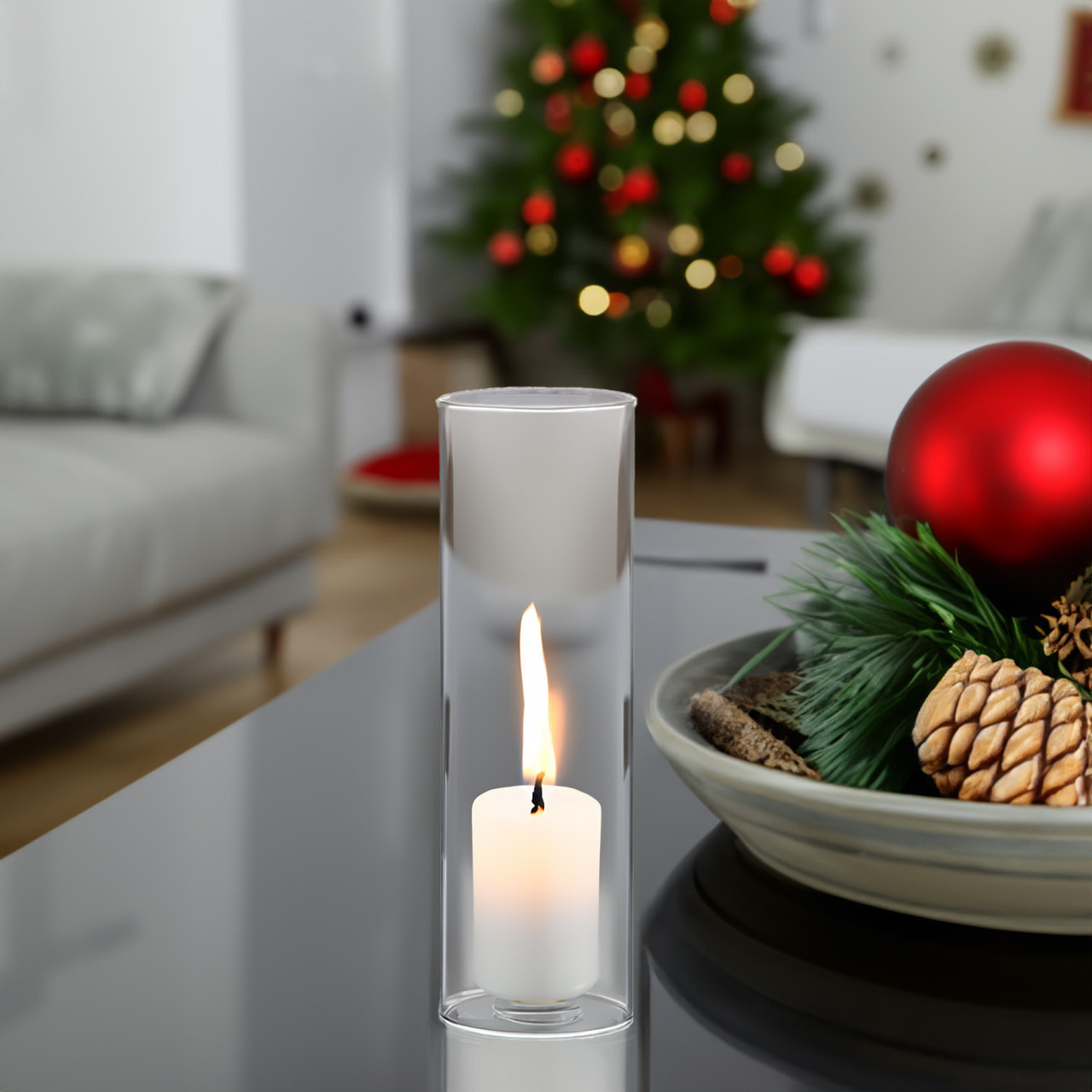HST2510 - Clear Hurricane Candle Shade Chimney Tube [No Bottom