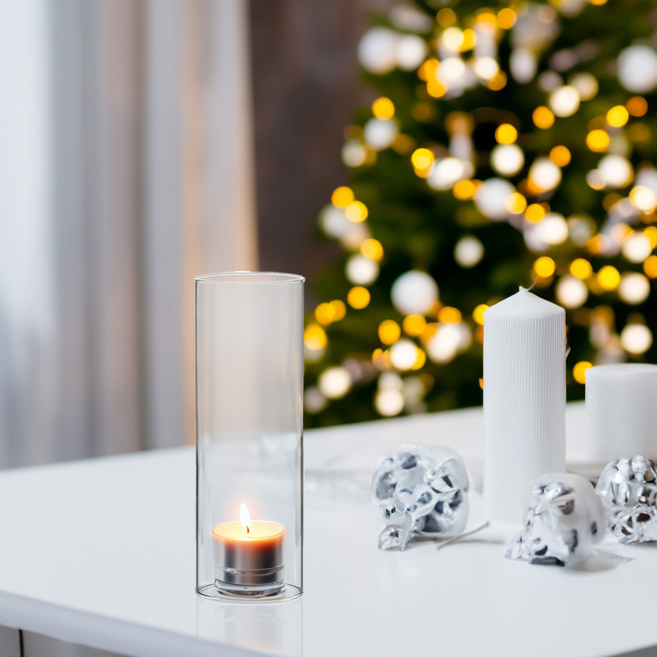 HST2510 - Clear Hurricane Candle Shade Chimney Tube [No Bottom