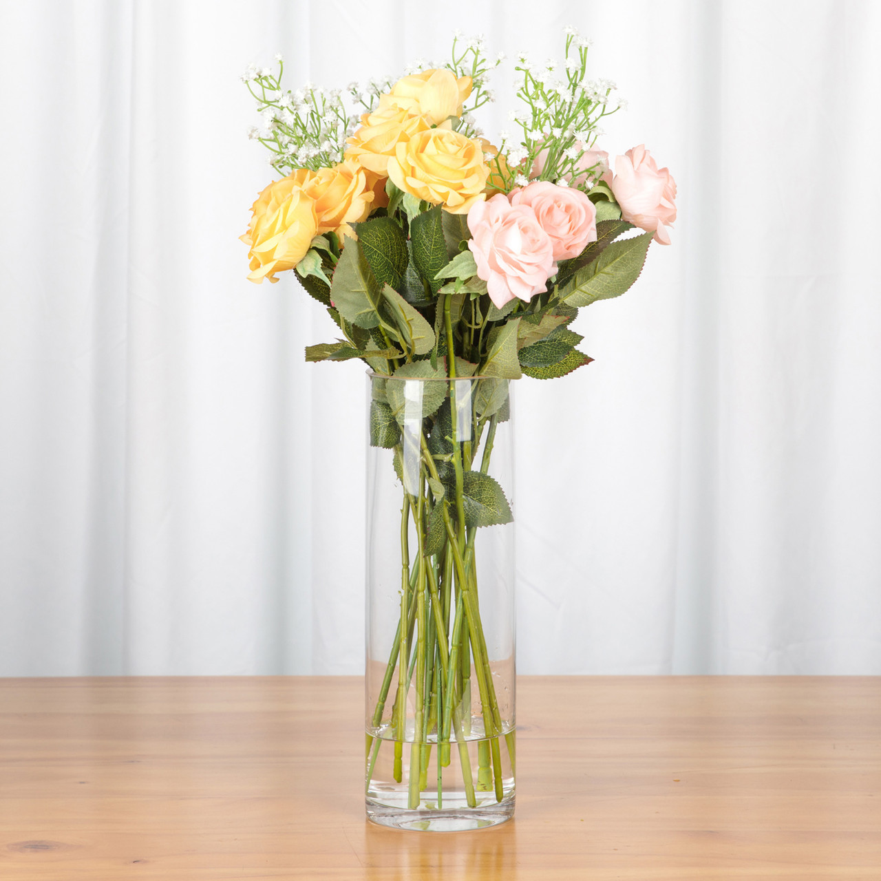 Vaso Cilindrico In Vetro Trasparente WGV – 6x4H Pollici (circa 15x10 Cm), Soffiato A Mano, Per Fiori, Candele, Centrotavola, Confezione Da 11 Pezzi